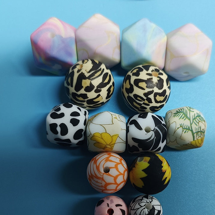 Cuentas de Silicona Color Luminoso 12-19MM Venta al por mayor 50PZS