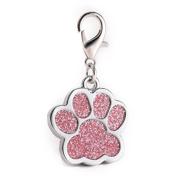 Wholesale Glitter Footprint Alloy Keychain