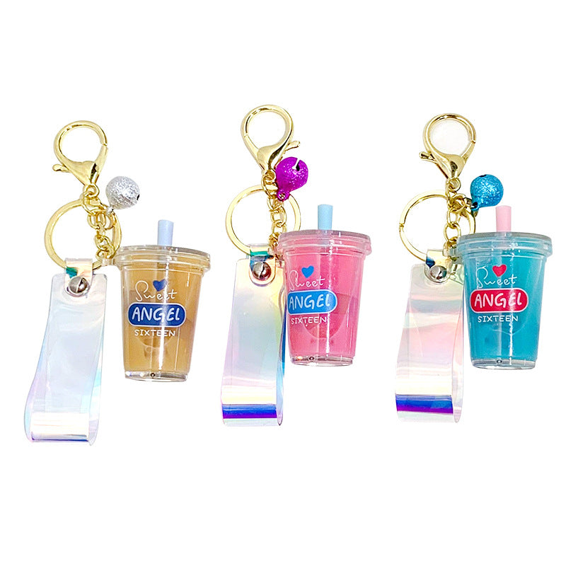 Wholesale Acrylic Milk Tea Cup Key Chain