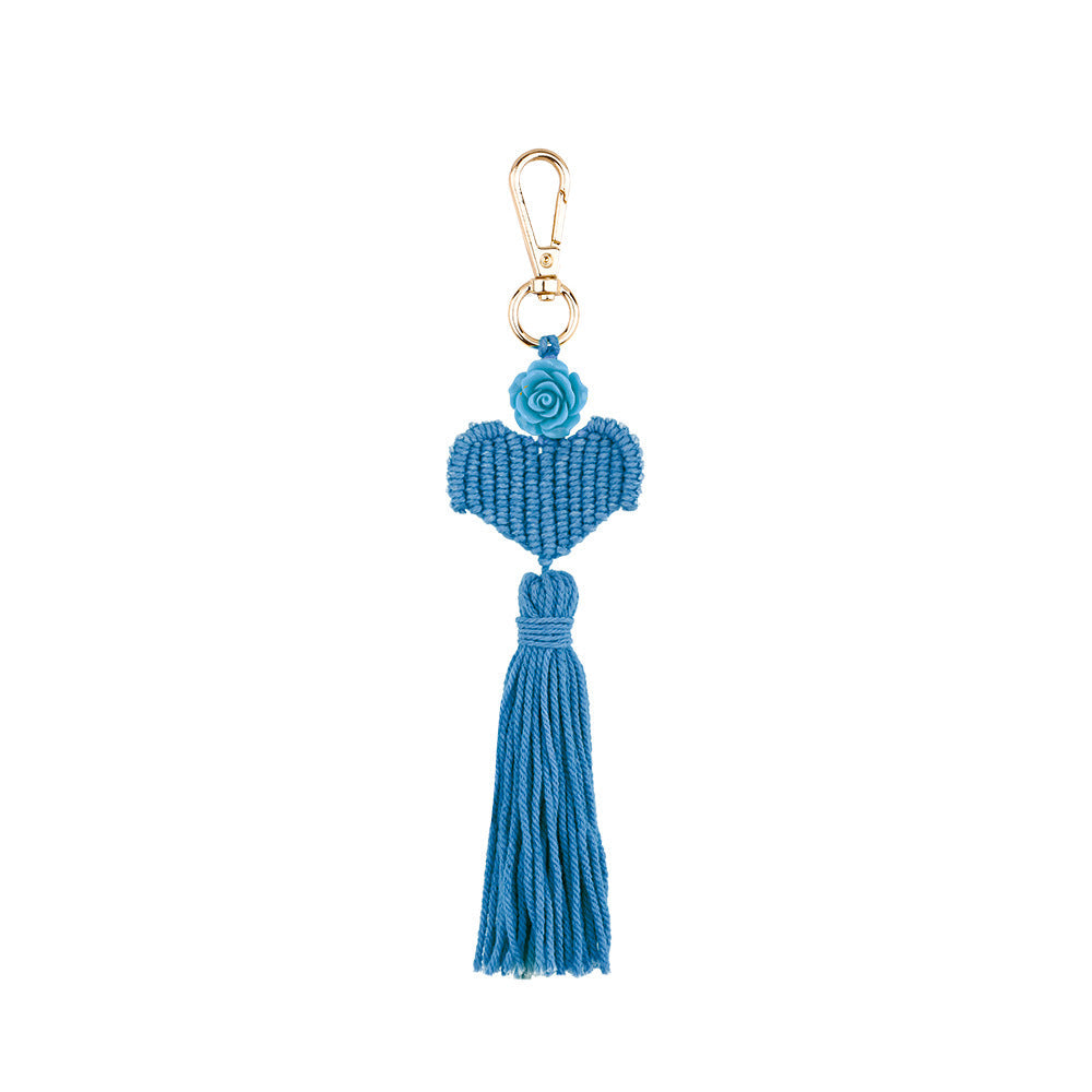 Wholesale Braided Knot Handwoven Flower Tassel Keychain