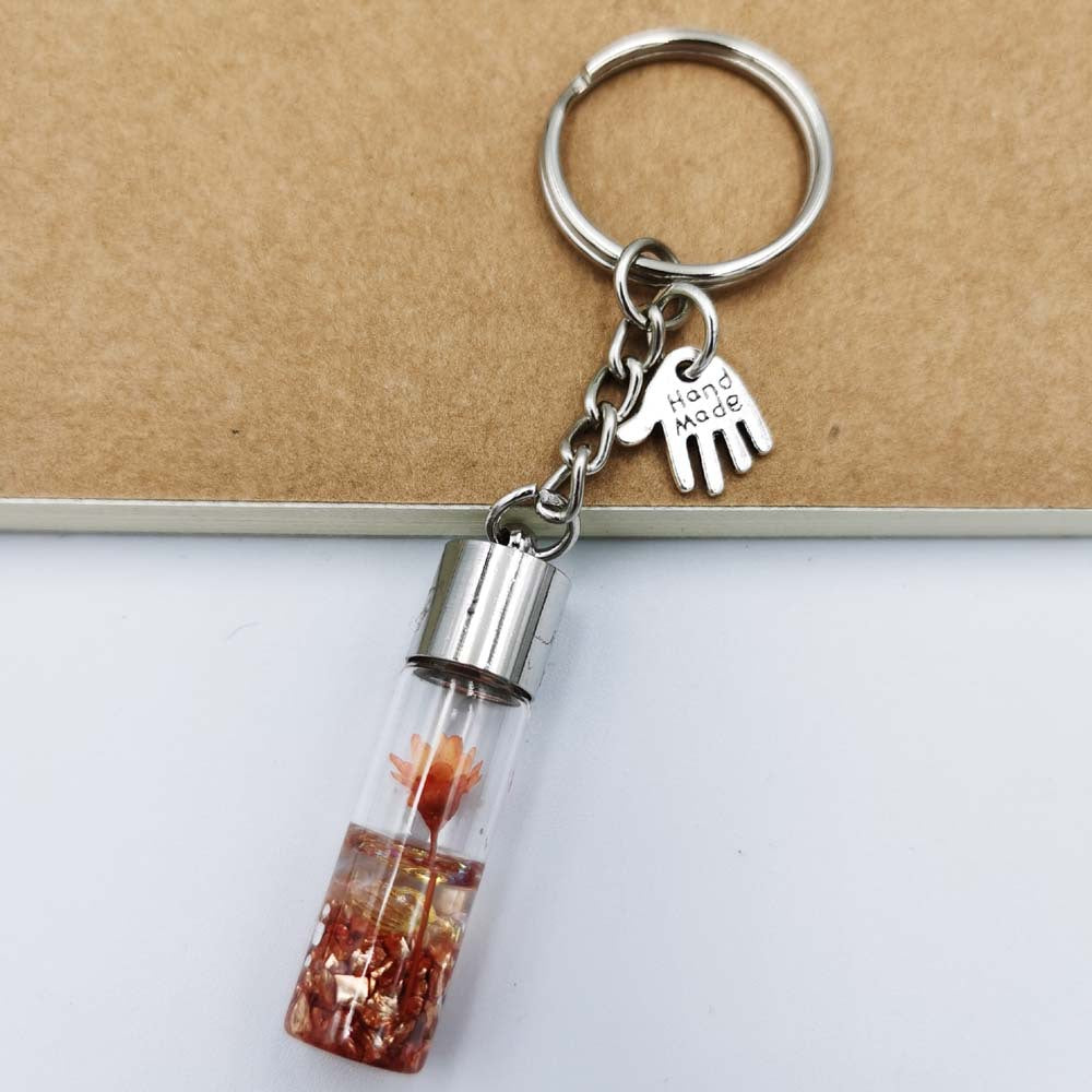 Wholesale Preserved Flower Resin Keychain