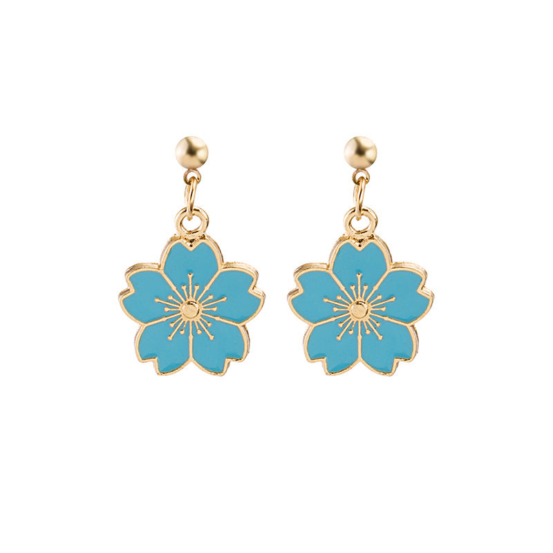 Wholesale Drip Daisy Flowers Alloy Ear Studs