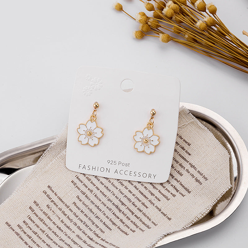 Wholesale Drip Daisy Flowers Alloy Ear Studs