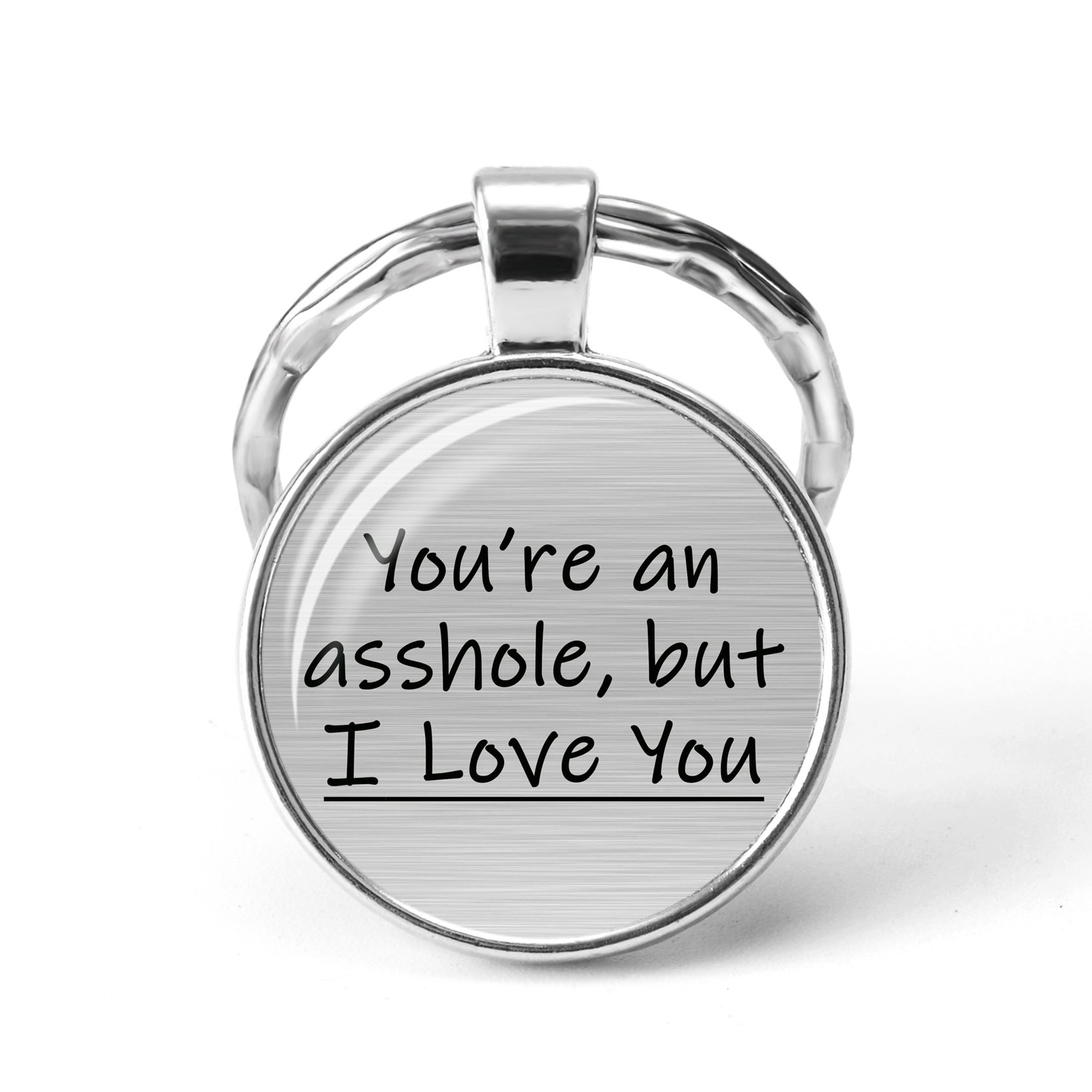 Wholesale I FUCKING Love You Time Stone Letter Metal KeyChain