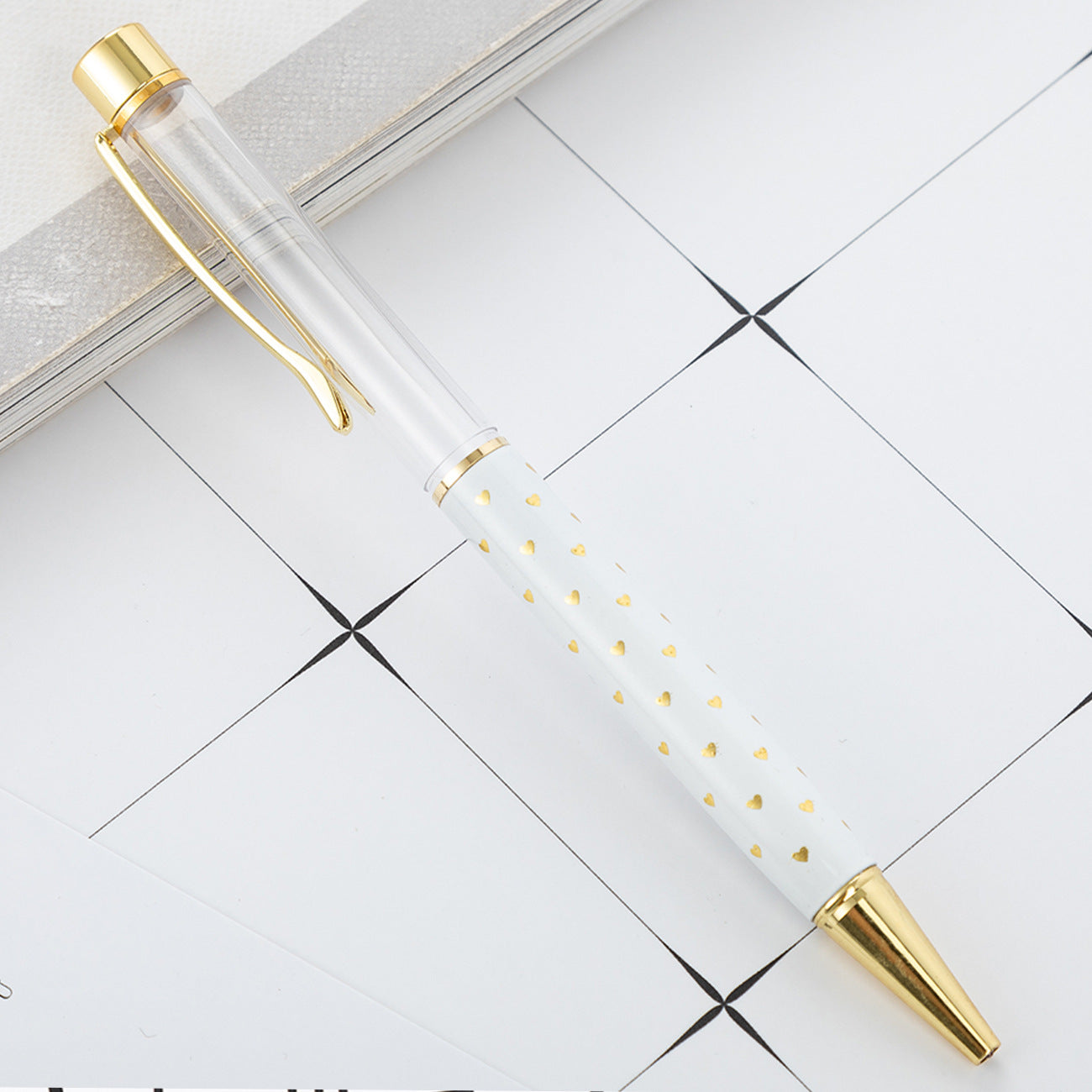 Wholesale Metal DIY Heart Shaped Empty Tube Ballpoint Pen