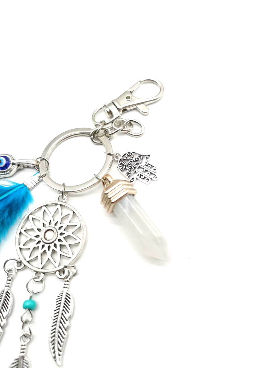 Wholesale Dream Catcher Feather Tassel Metal Keychain