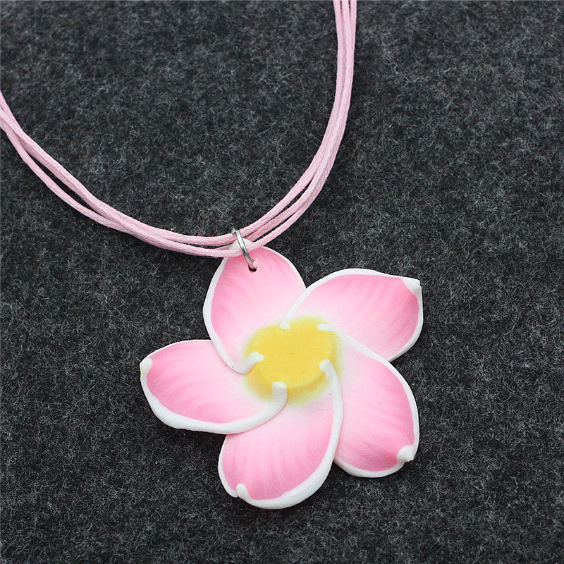 Wholesale Flower Smoky Earrings Necklace Jewelry Set