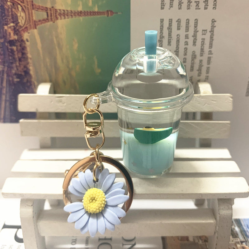 Venta al por mayor Llavero creativo flotante de animales marinos de acrílico