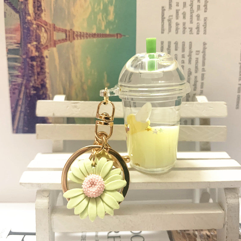 Venta al por mayor Llavero creativo flotante de animales marinos de acrílico