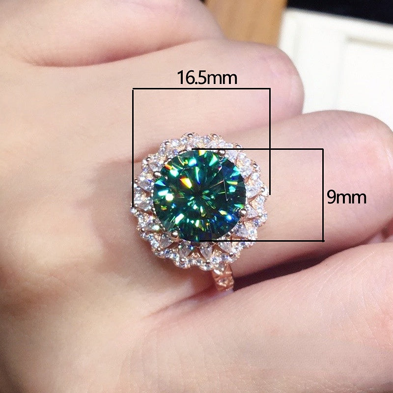 Wholesale Teal Zircon Copper Rings