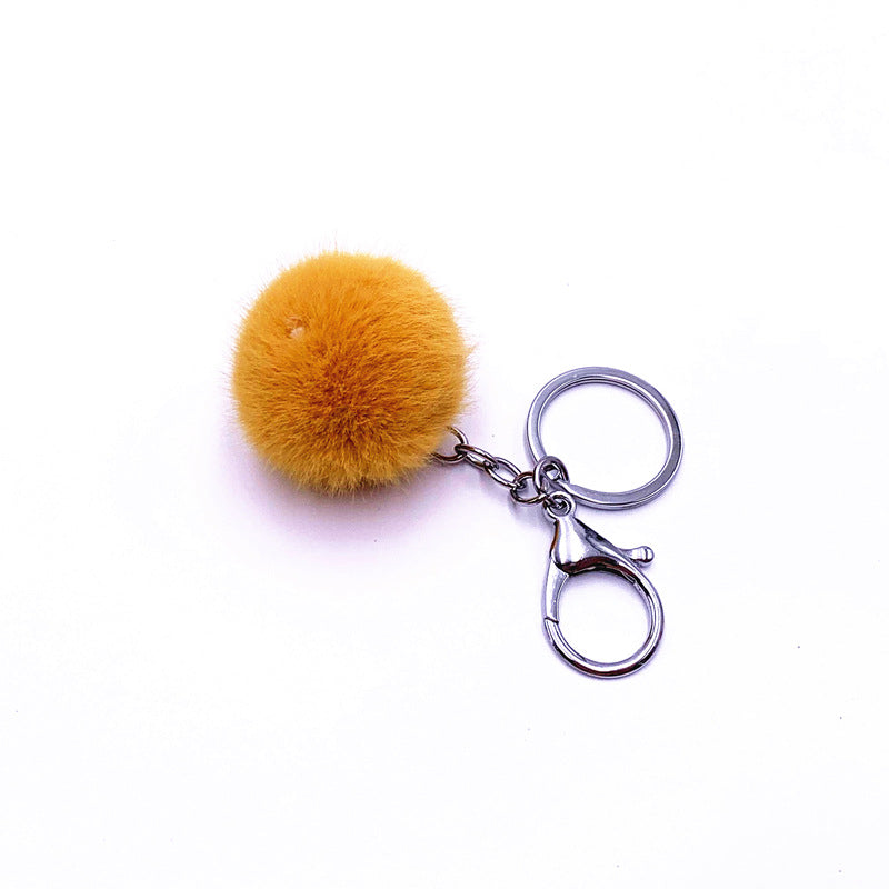 Wholesale Plush Candy Color Fur Ball Key Chain