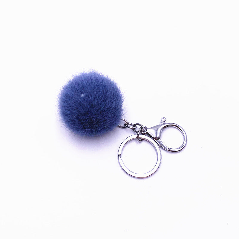 Wholesale Plush Candy Color Fur Ball Key Chain