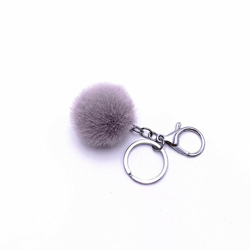 Wholesale Plush Candy Color Fur Ball Key Chain