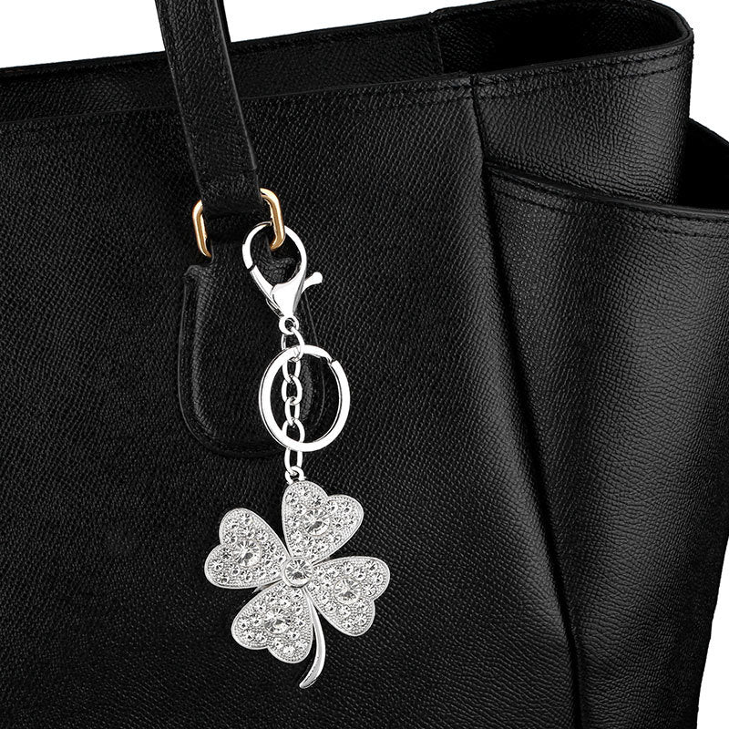 Wholesale Diamond Clover Metal Keychains