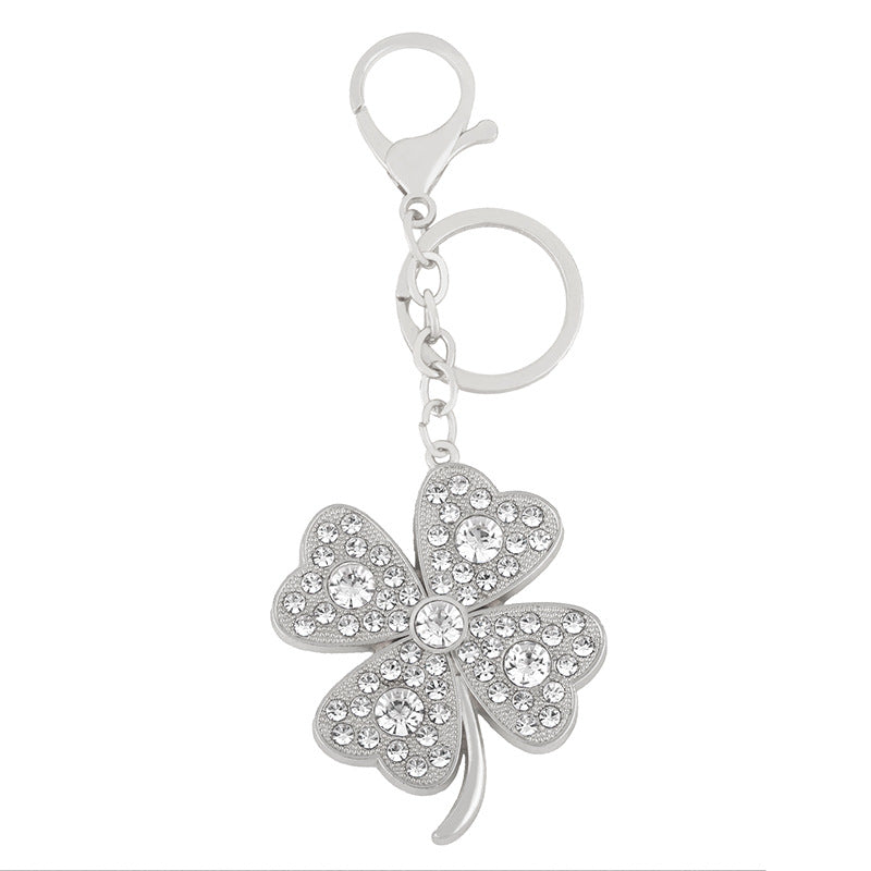 Wholesale Diamond Clover Metal Keychains