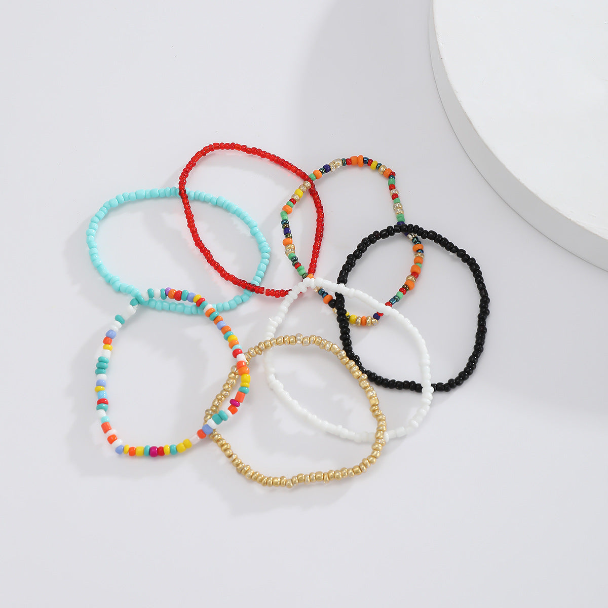 Venta al por mayor Juego De Pulseras En Capas Con Cuentas De Arroz Boho