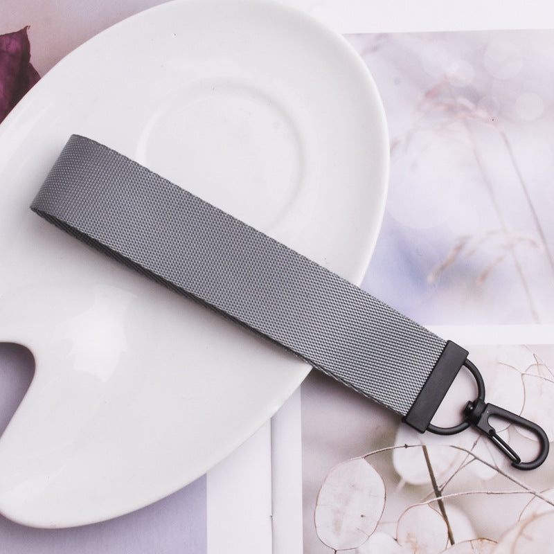 Wholesale Solid Color Nylon Webbing Keychain