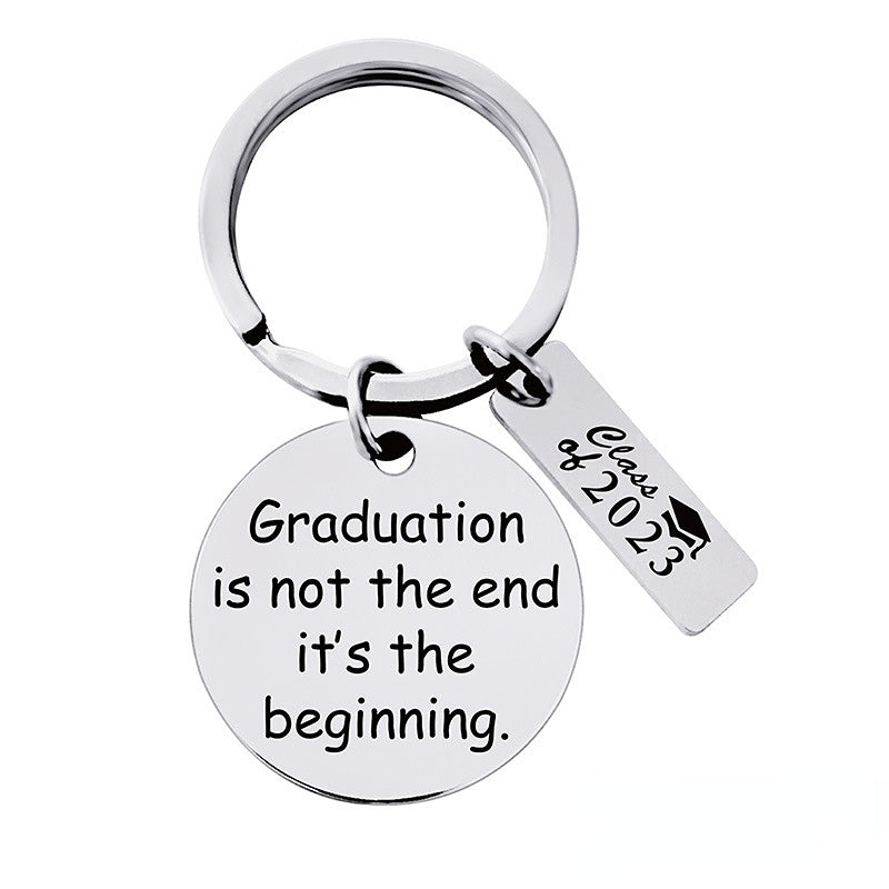 Wholesale Stainless Steel Graduation Season Lettering Keychain
