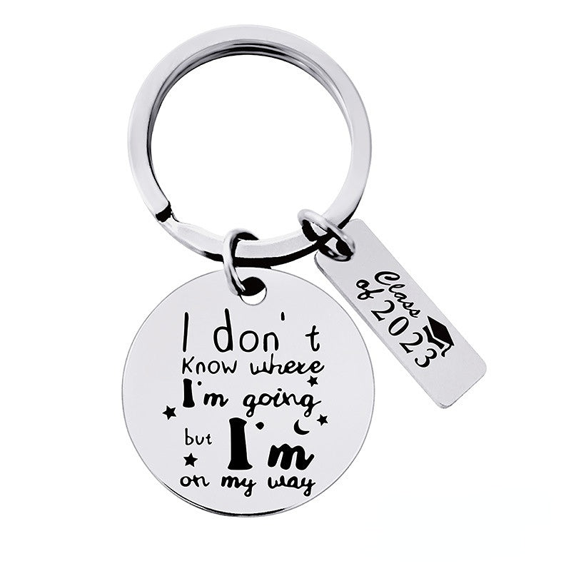 Wholesale Stainless Steel Graduation Season Lettering Keychain