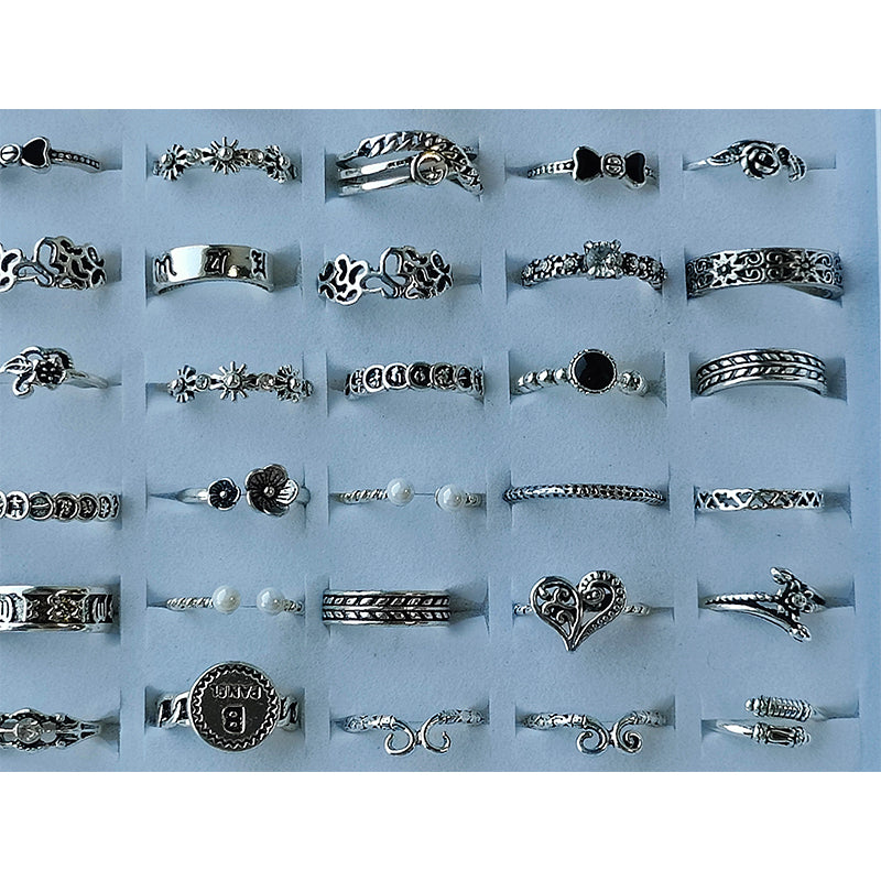 Anillos de aleación aleatorios de 50 piezas/100pcs al por mayor