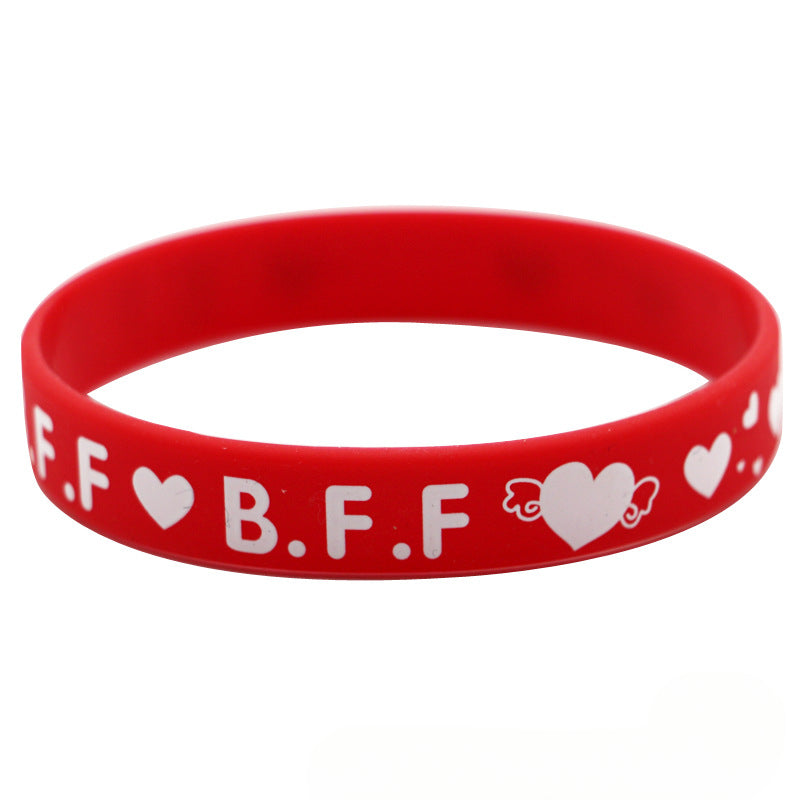 Wholesale 12pcs Valentine's Day Silicone Bracelet