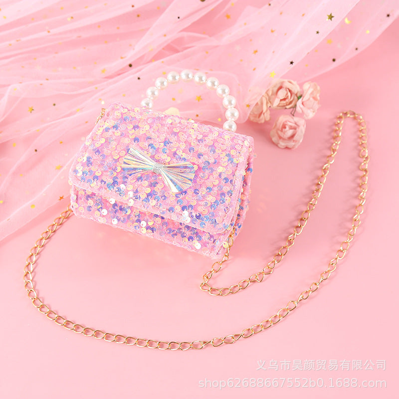 Wholesale Ultrafine Fiber Sequin Butterfly Children's Bags