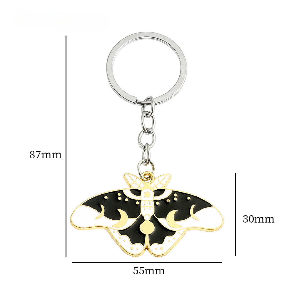 Wholesale Zinc Alloy Butterfly Oil Dripping Multicolor Keychain