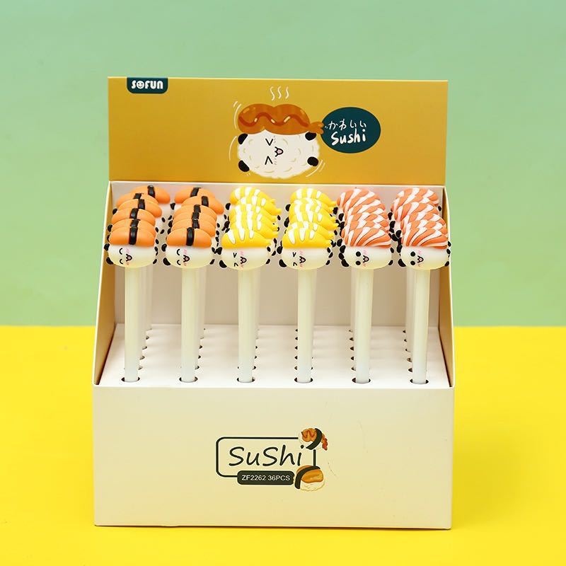 Wholesale Silicone Sushi Ballpoint Pens 36pcs/box