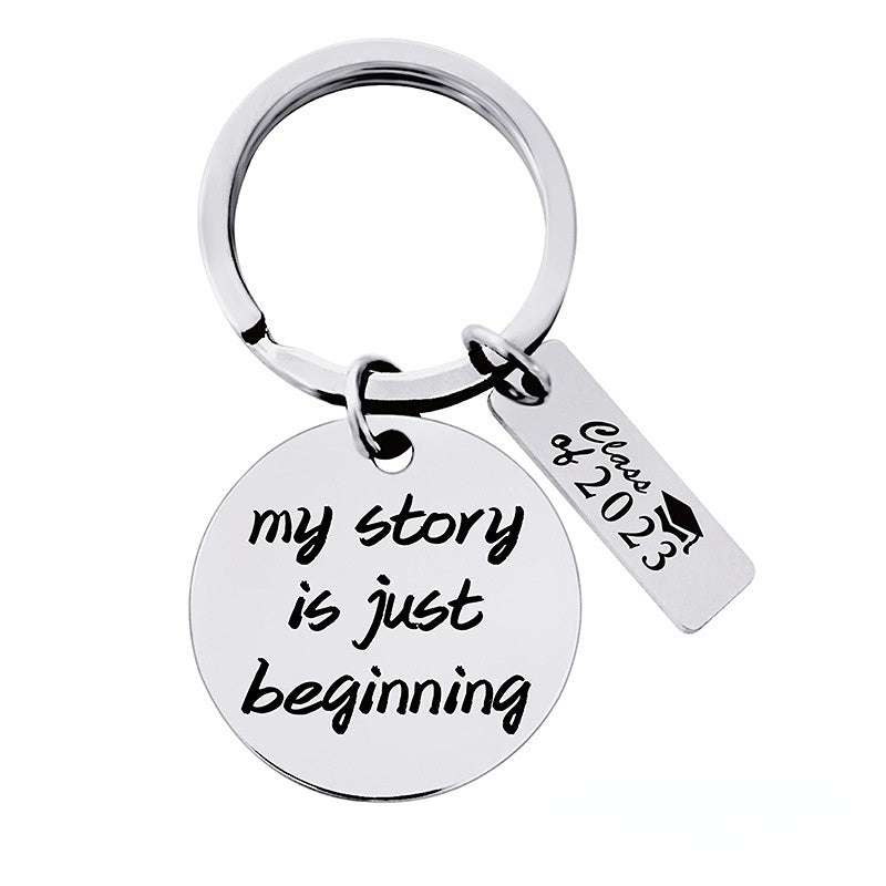 Wholesale Stainless Steel Graduation Season Lettering Keychain