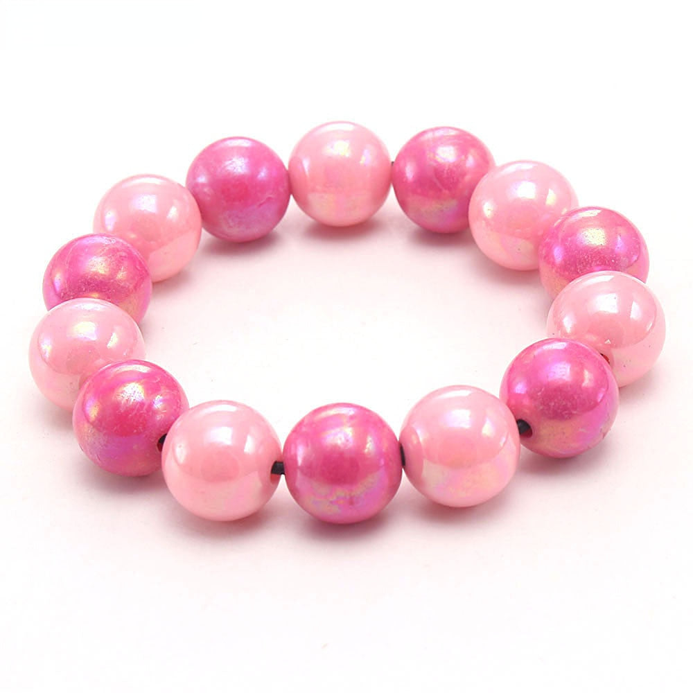 Wholesale Rainbow Acrylic Beads Bracelet