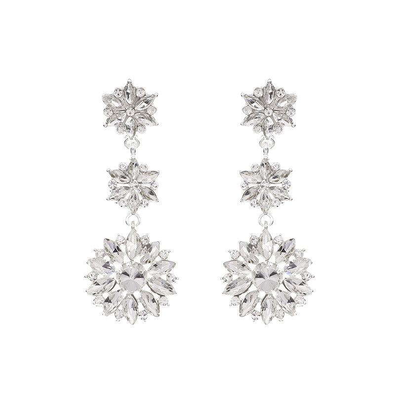 Wholesale Earrings Zircon Street Shot Earrings Jelly Rhinestone Personality Earrings OLY-ES-HX002