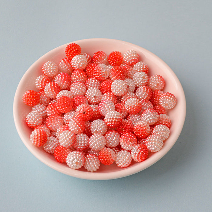 Wholesale 200PCS/Pack Two Color Gradient DIY Beading Material Acrylic Beads10MM