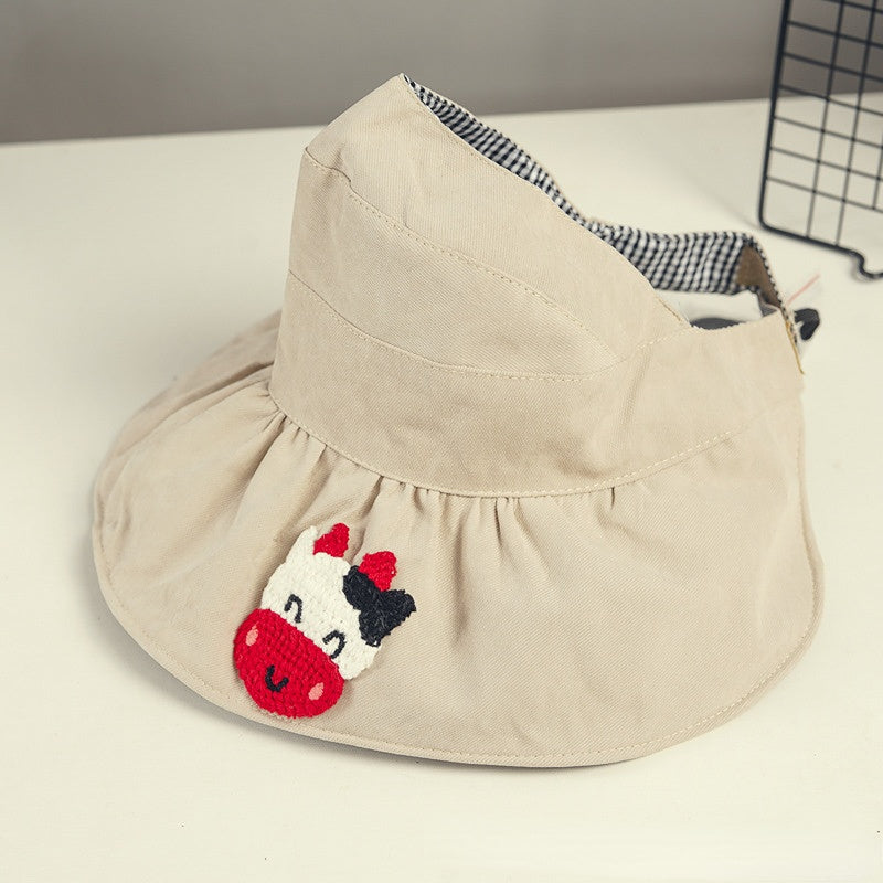 Sombrero de cubo vacío de dibujos animados para niños de algodón al por mayor