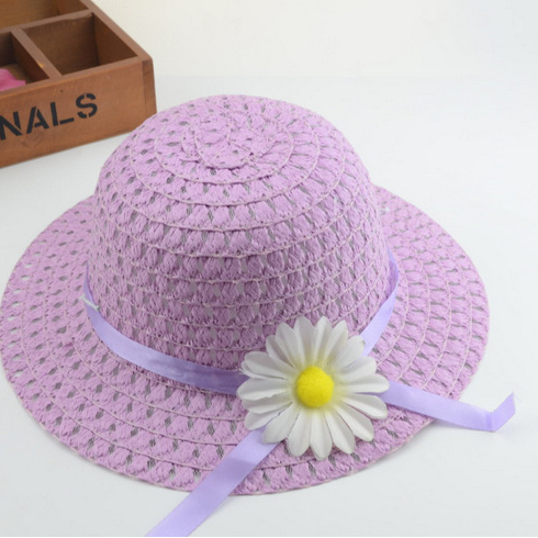 Wholesale Kids Sunflower Straw Hat