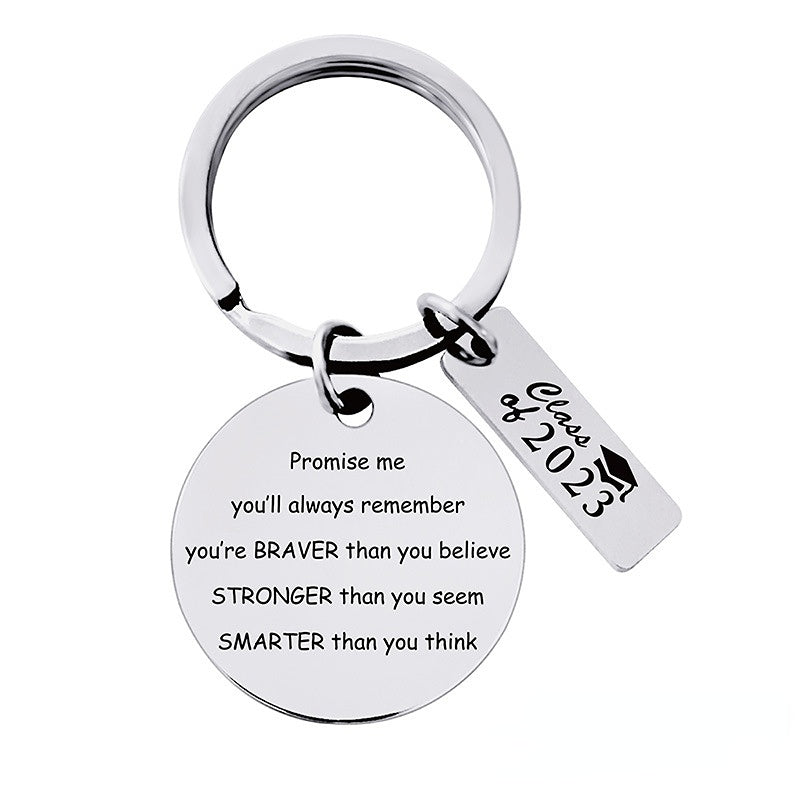 Wholesale Stainless Steel Graduation Season Lettering Keychain