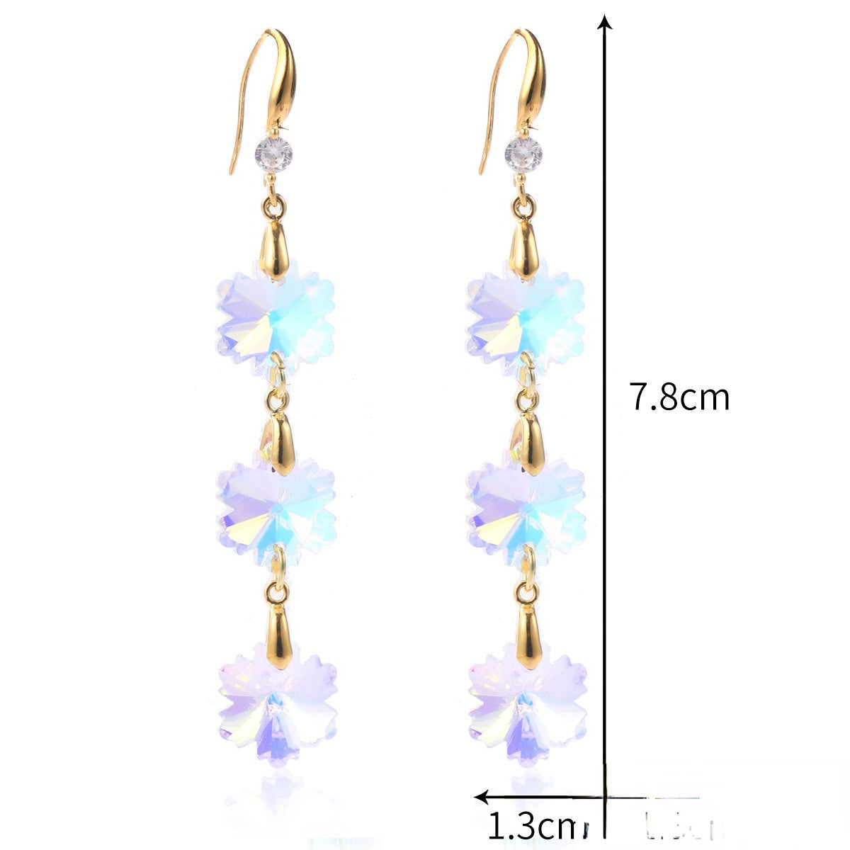 Wholesale Zircon Long Austrian Crystal Earrings