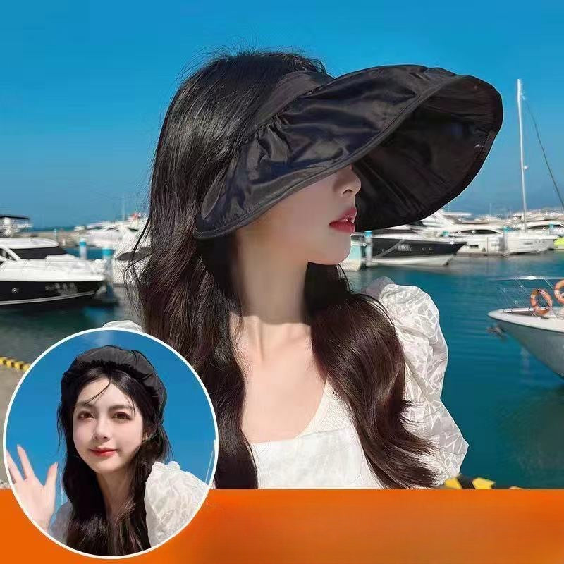 Wholesale Summer Vinyl Shell Hat Dual-use Hairband Sunshade Empty Hat