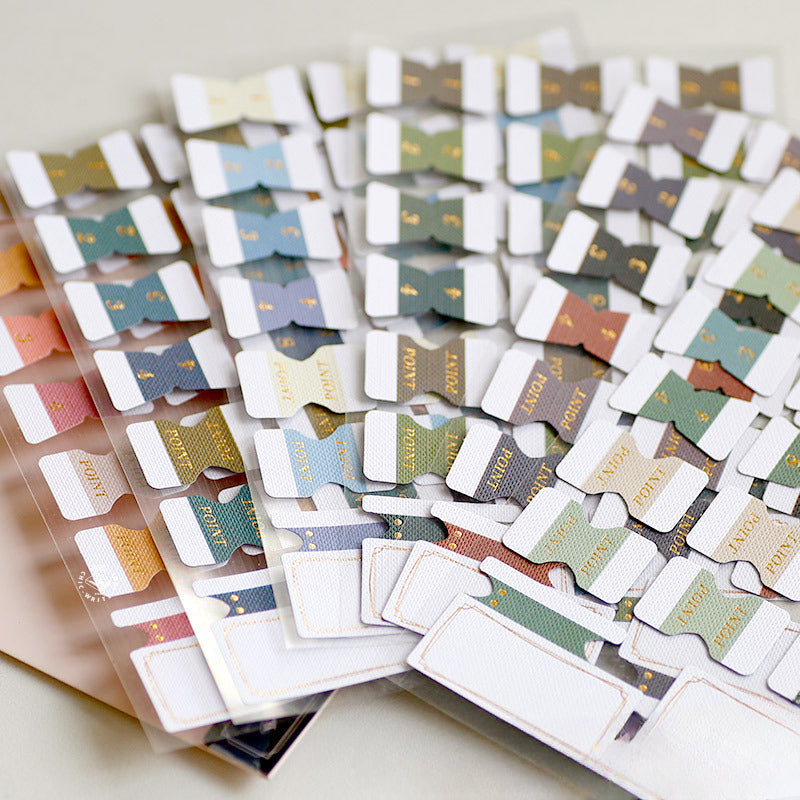 Wholesale Vintage Hot Stamping Index Sticker Set