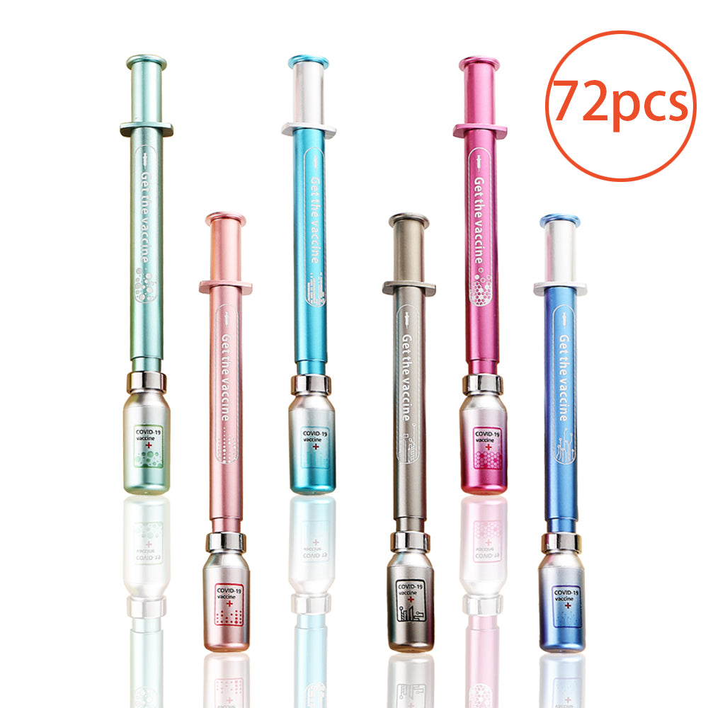 Pluma de gel de jeringa luminosa plástica al por mayor