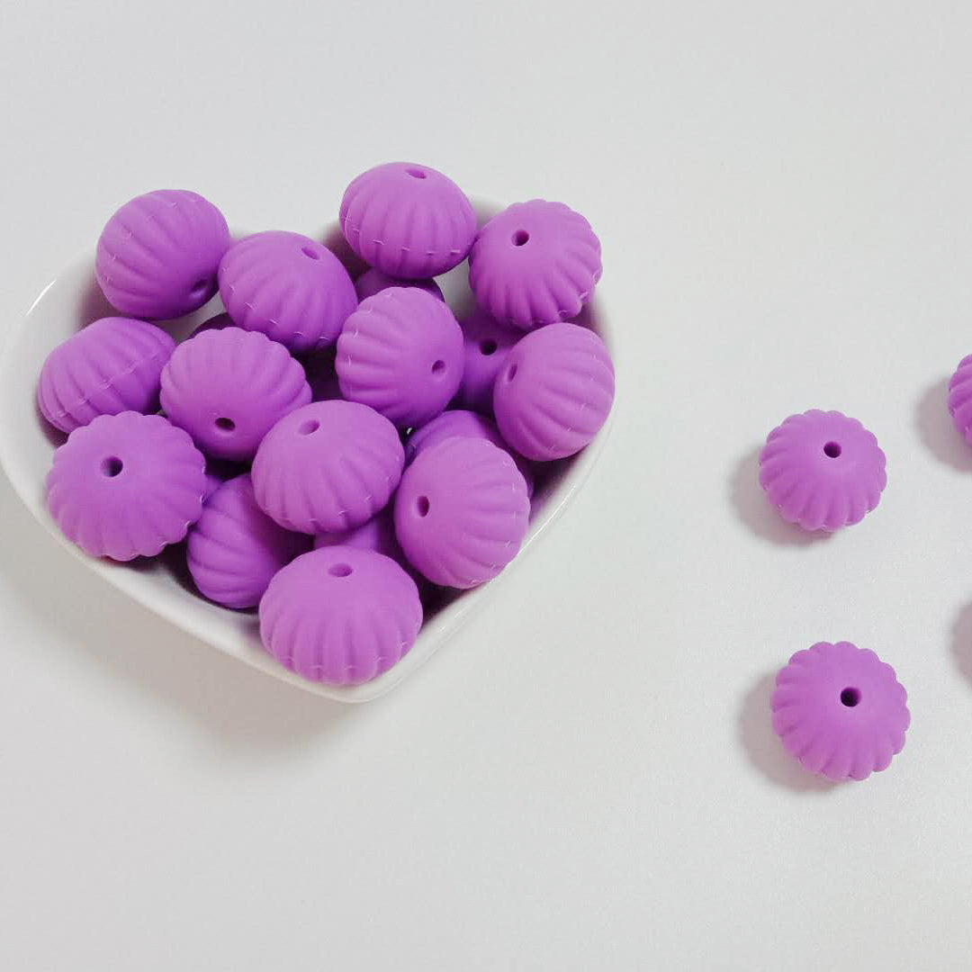 Wholesale 5pcs 15MM Pumpkin Silicone Beads
