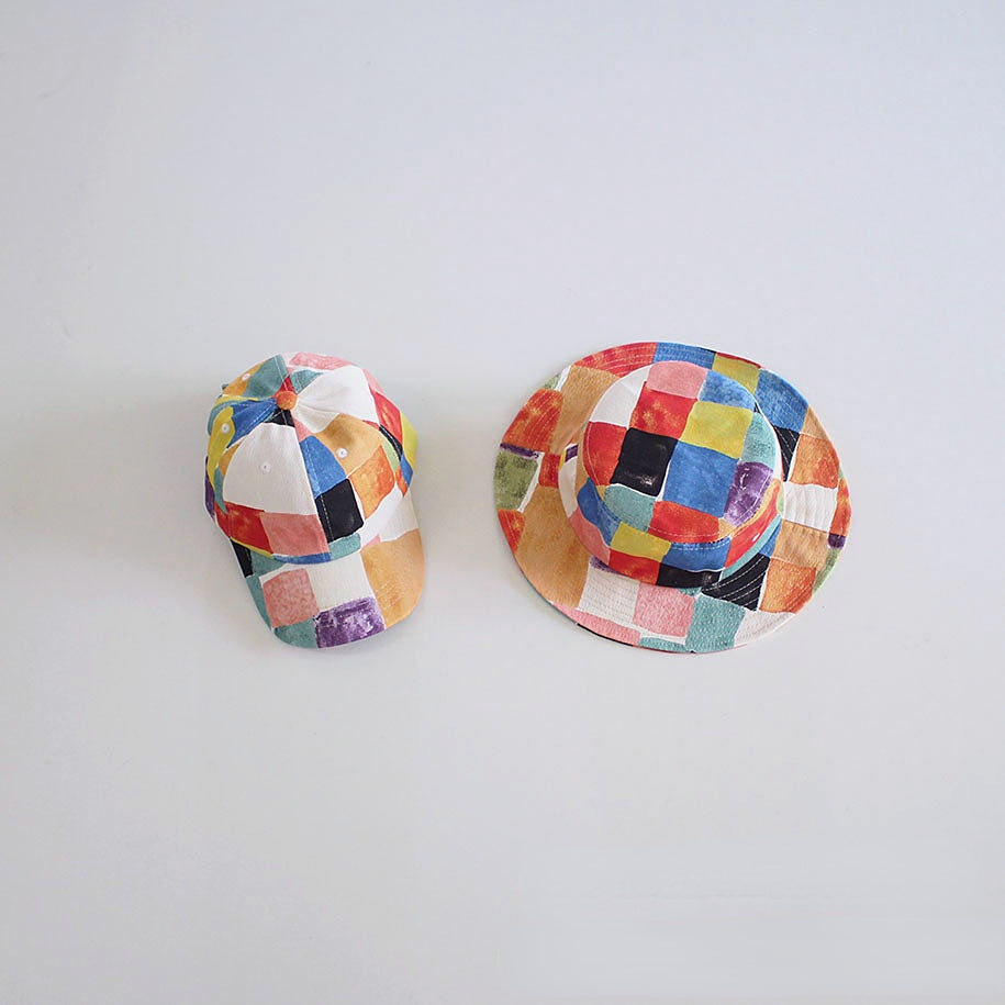 Wholesale Cotton Graffiti Geometric Fisherman Hat