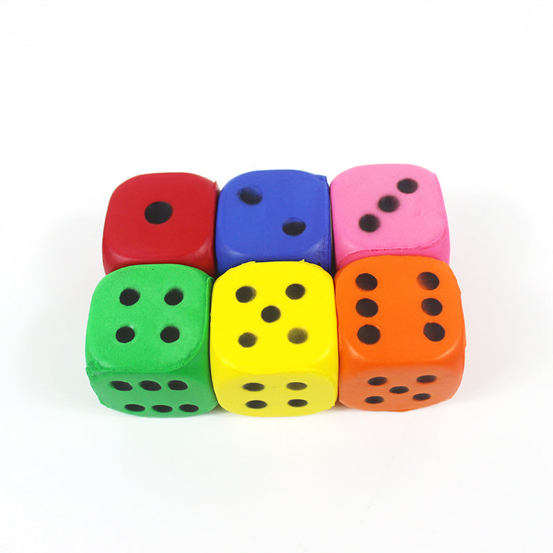 Wholesale Small Size PU Foam Solid Uncompressed Dice 12pcs OLY-TOY-BC002