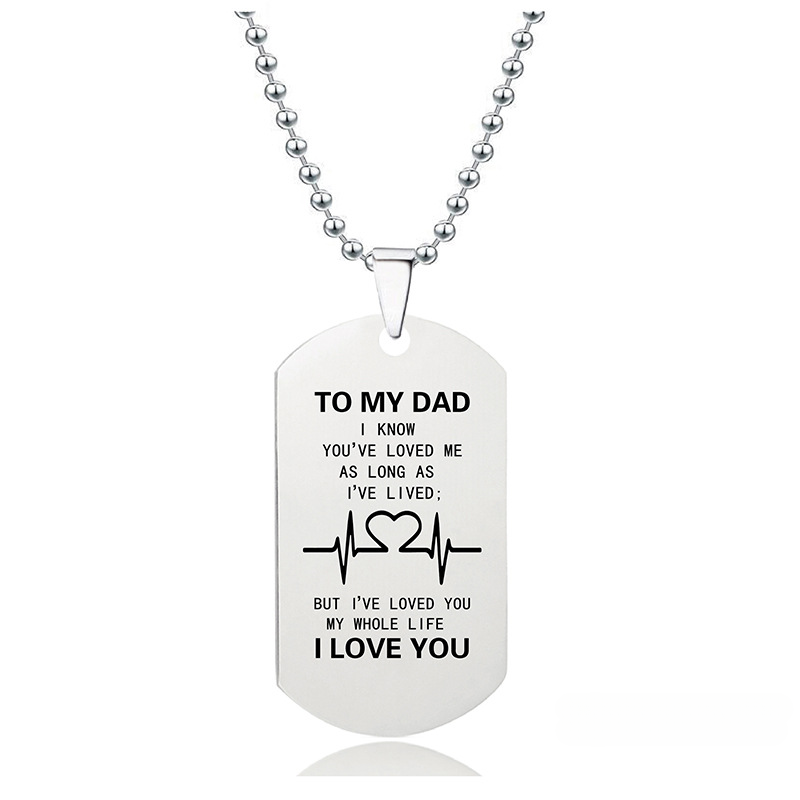 Wholesale Holiday Gift Lettering Titanium Steel Necklaces