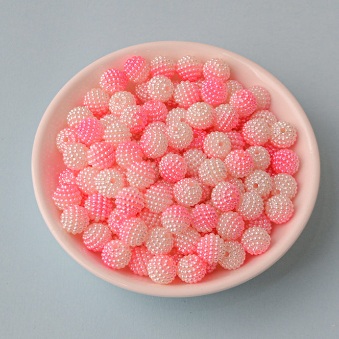 Wholesale 200PCS/Pack Two Color Gradient DIY Beading Material Acrylic Beads10MM