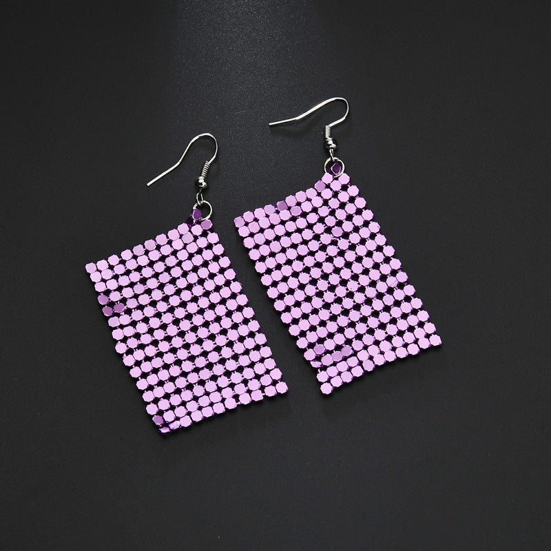 Wholesale Sequin Statemente Aluminum Earrings