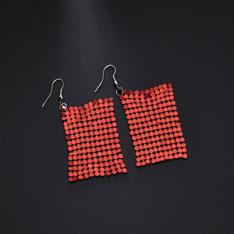 Wholesale Sequin Statemente Aluminum Earrings