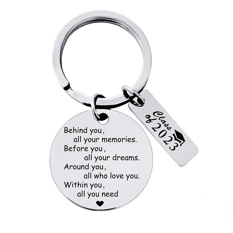 Wholesale Stainless Steel Graduation Season Lettering Keychain