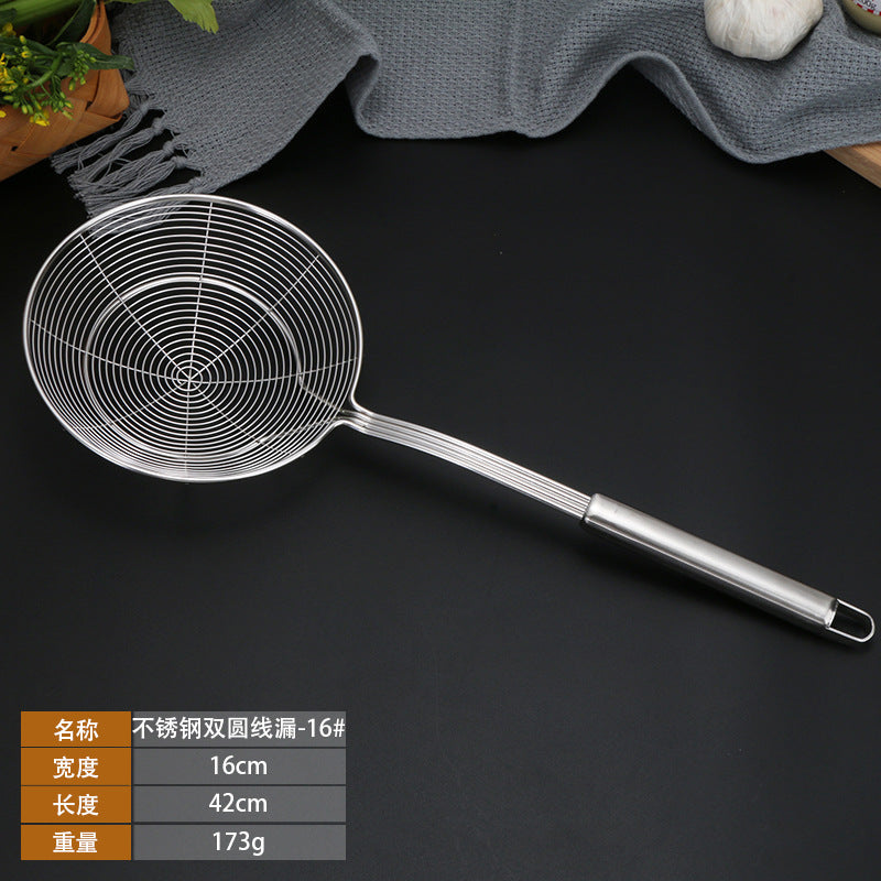 Wholesale Stainless Steel Double Round Reinforced Thick Colander