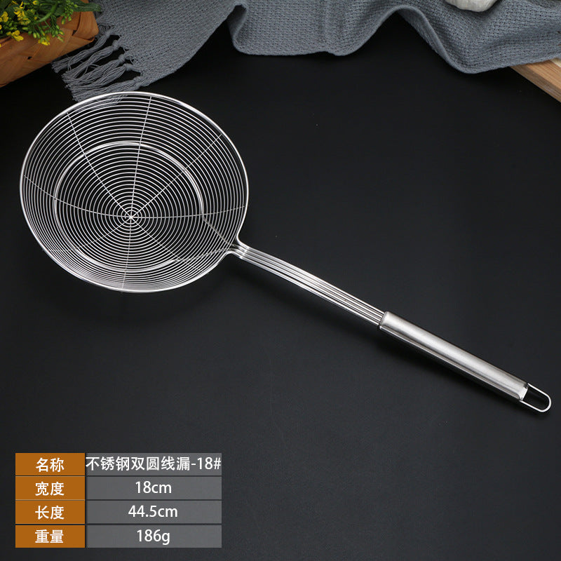 Wholesale Stainless Steel Double Round Reinforced Thick Colander
