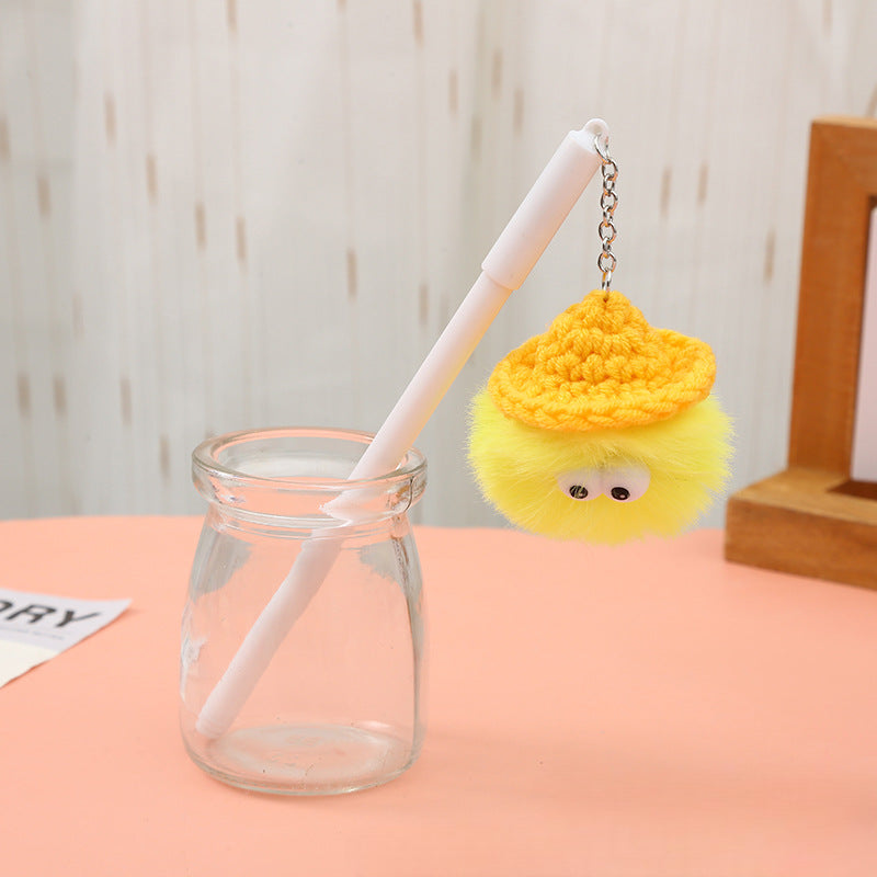 Bolígrafos de bolsas de dibujos animados de plástico de plástico de ojos grandes al por mayor con tapas